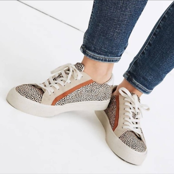 Madewell Shoes - Madewell Sidewalk Low Top Sneakers Calf Hair Dot 11 Crowdsourced Edition